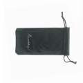 Soft portable black microfiber sunglasses pouch